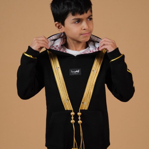 هودي البشت للأطفال - أسود